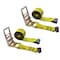 Tie 4 Safe Heavy Duty 4" x 30' Ratchet Tie Down Strap Flat Hook for Farm Trailer Truck Yellow, 2PK RT21R-1530-M12N-Y-2 - alternate 1